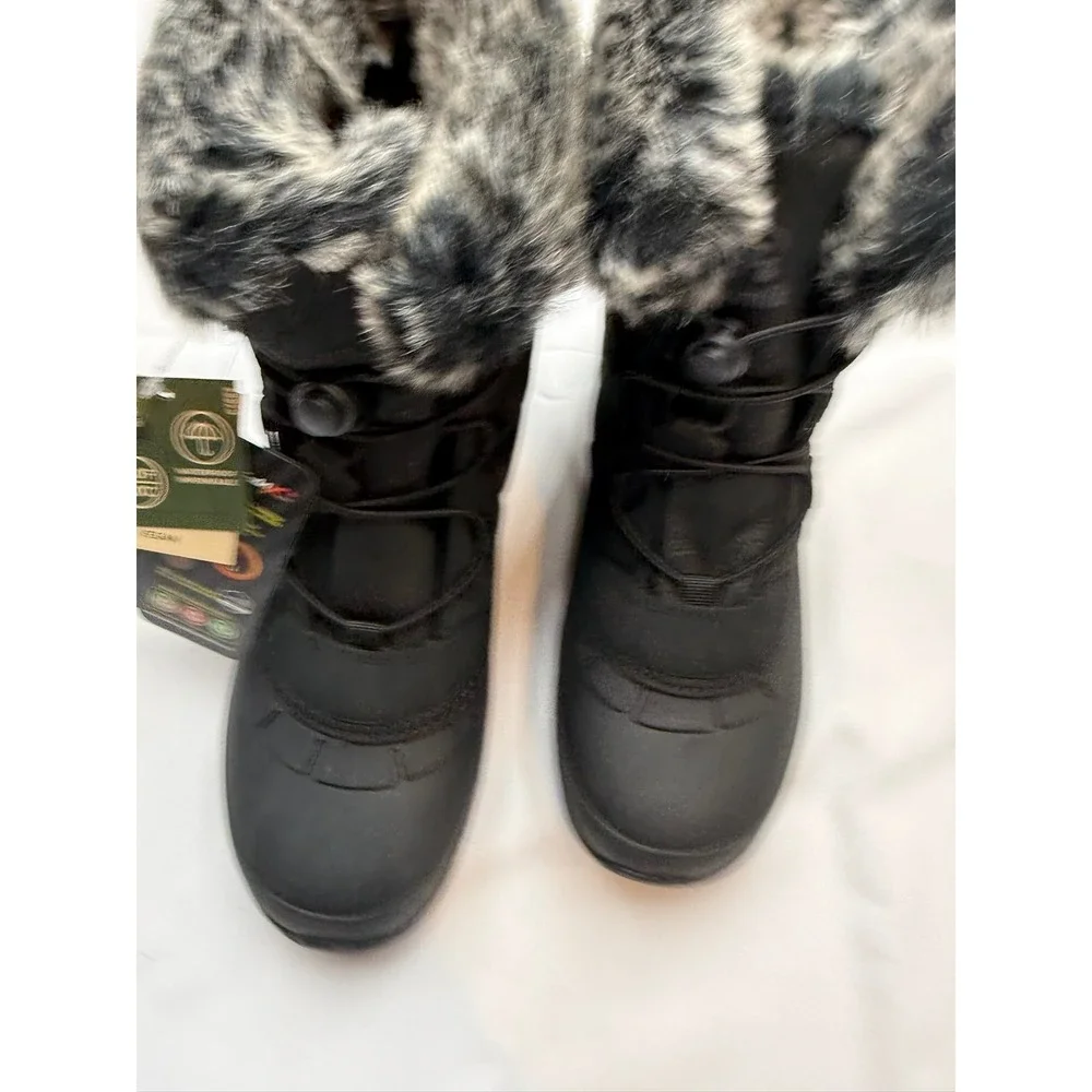 KAMIK New $100 Momentum II Womens 10 Black Gray Tall Waterproof Winter Boots